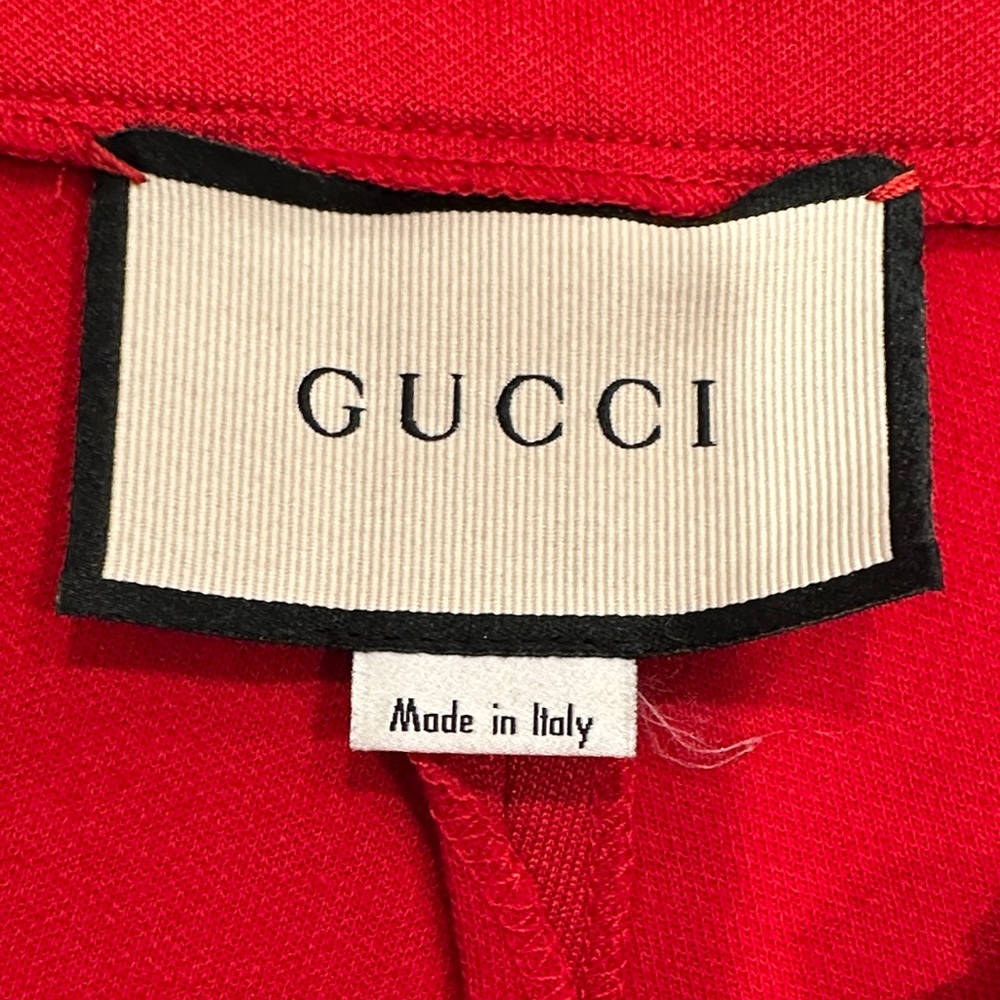 Gucci Red Athletic Shorts with Side Stripes